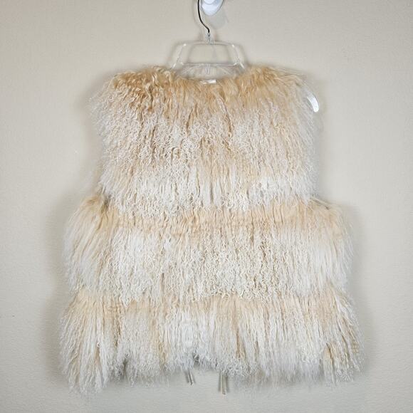 Trilogy Collections Michael McCollom Mongolian Curly Lamb Fur Suede Vest Women S - Picture 3 of 16